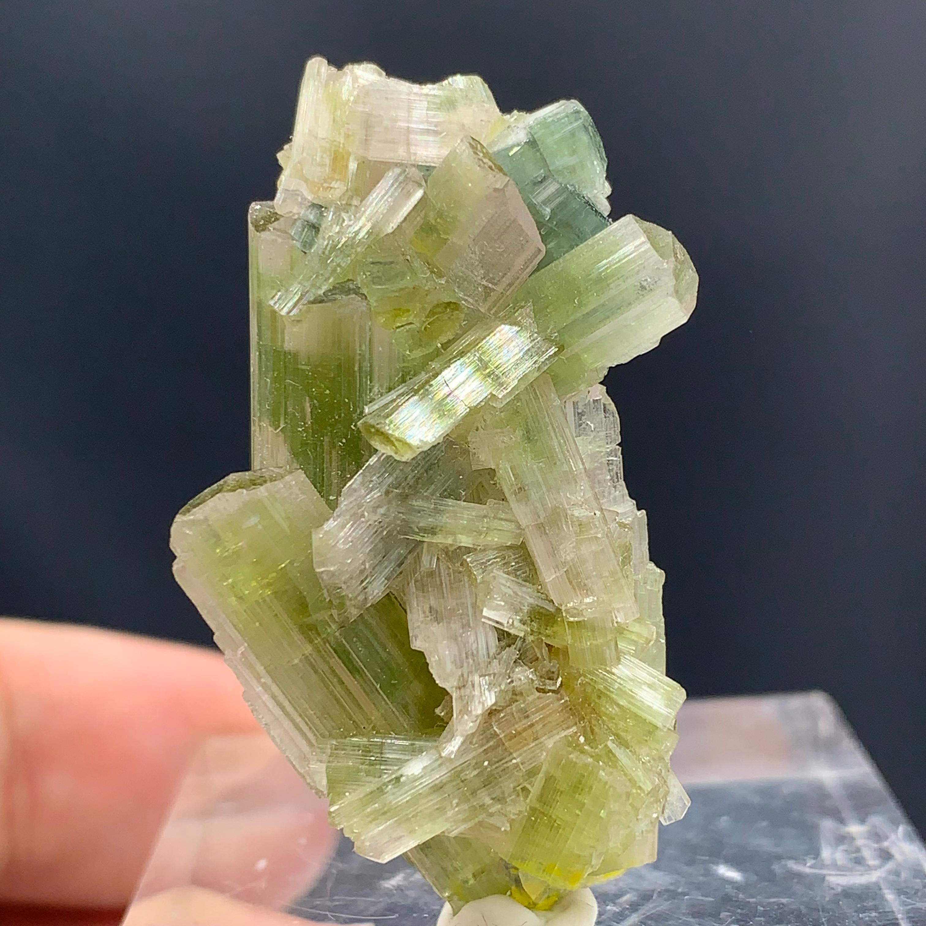 60.05 Carat Glamorous Tourmaline Crystals Cluster From Afghanistan  For Sale 1