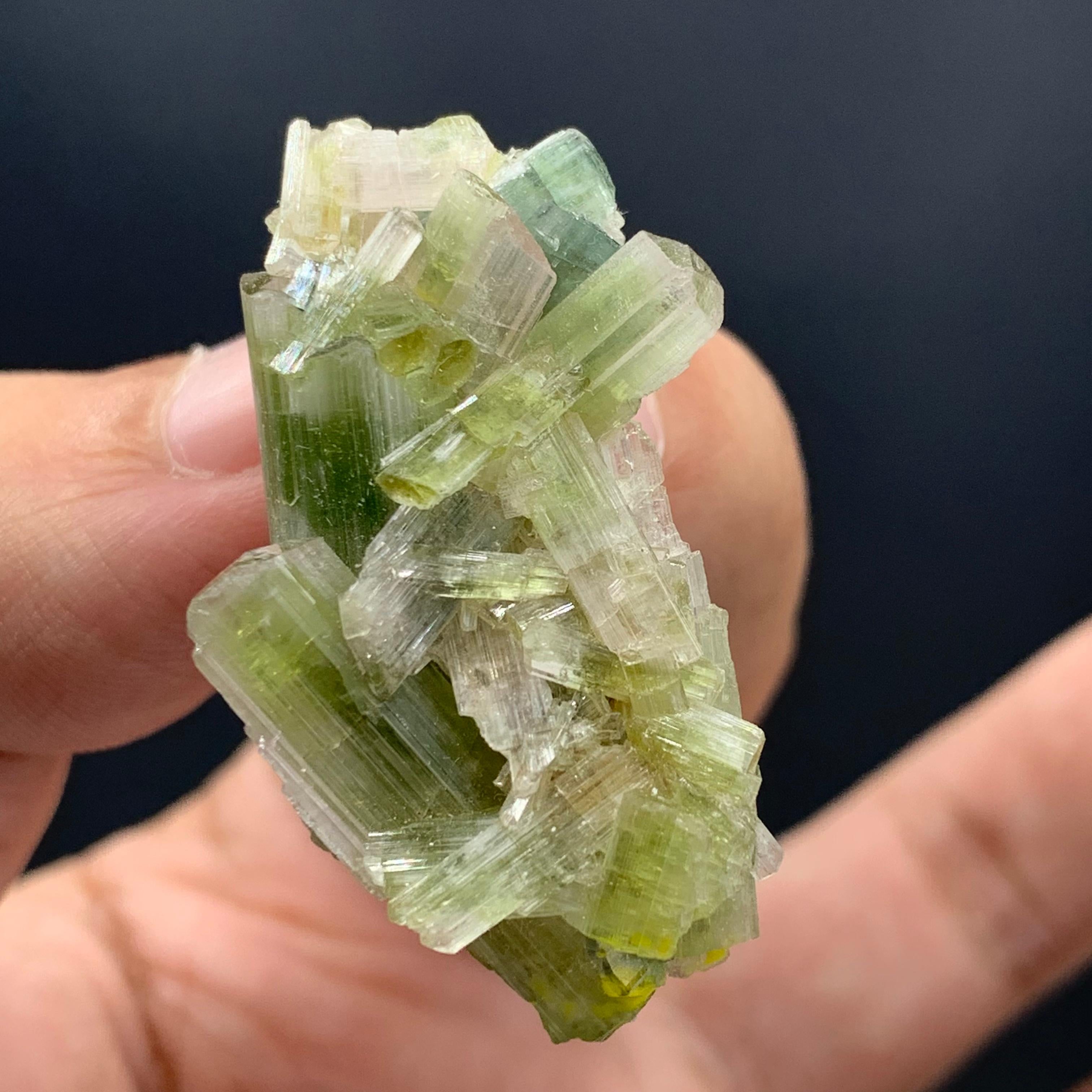 60.05 Carat Glamorous Tourmaline Crystals Cluster From Afghanistan  For Sale 2