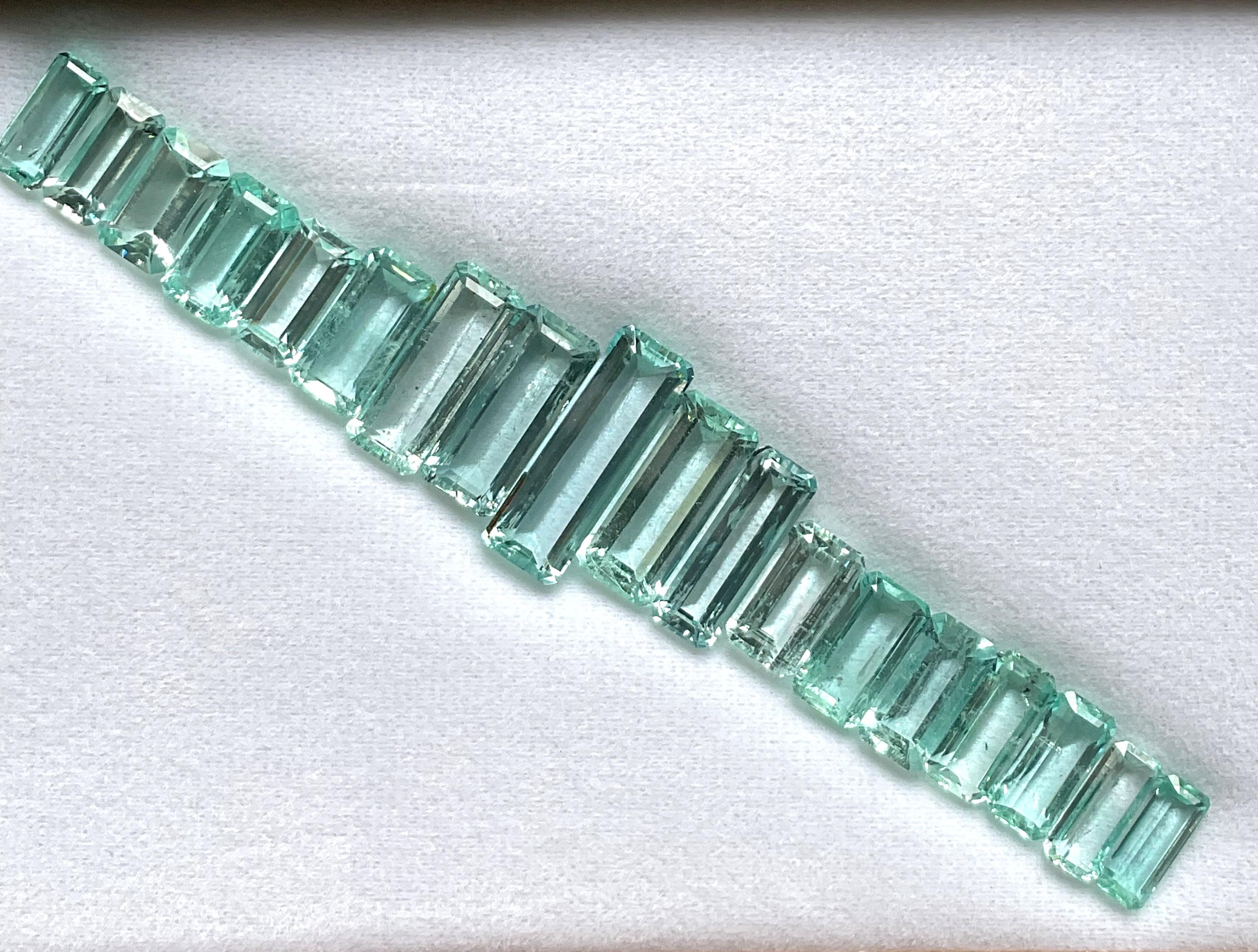 60.09 Karat Nigeria Smaragd Oktagon Schliff Stein Layout Feiner Schmuck Natürlicher Edelstein im Zustand „Neu“ im Angebot in Jaipur, RJ