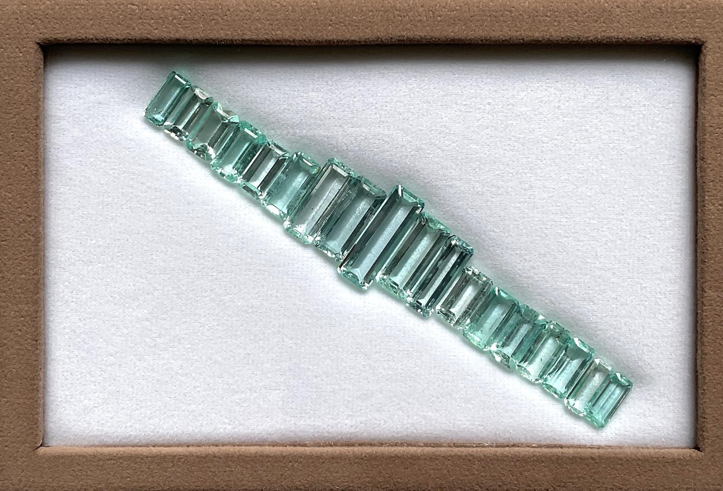 60.09 Karat Nigeria Smaragd Oktagon Schliff Stein Layout Feiner Schmuck Natürlicher Edelstein für Damen oder Herren im Angebot