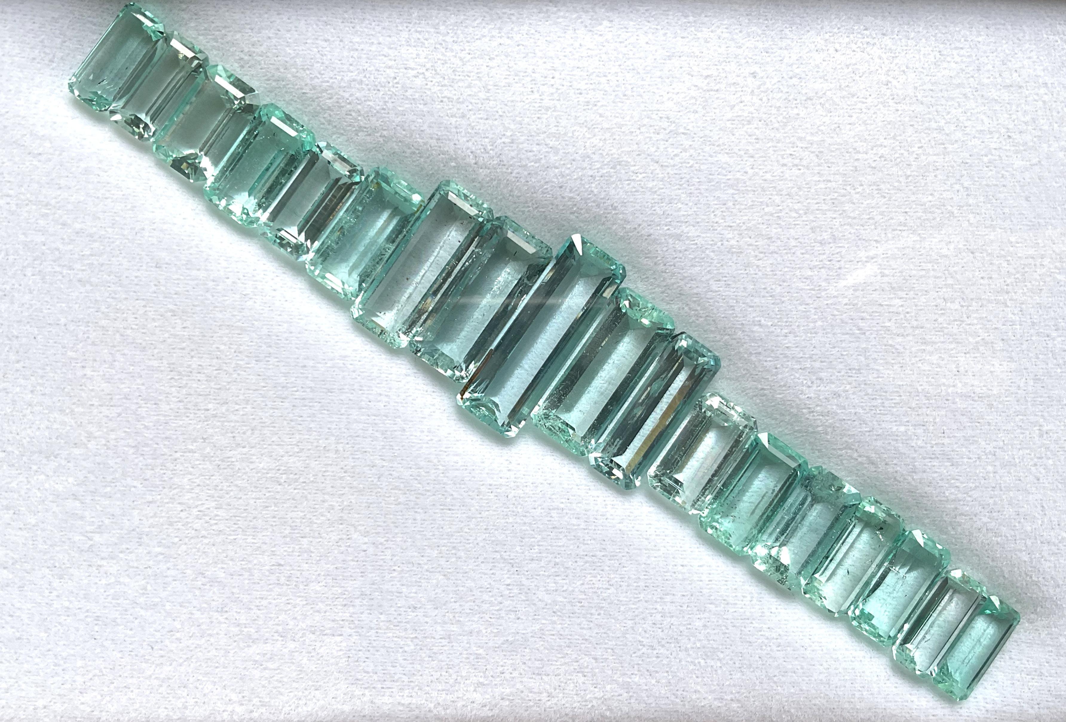 60.09 Karat Nigeria Smaragd Oktagon Schliff Stein Layout Feiner Schmuck Natürlicher Edelstein im Angebot 1