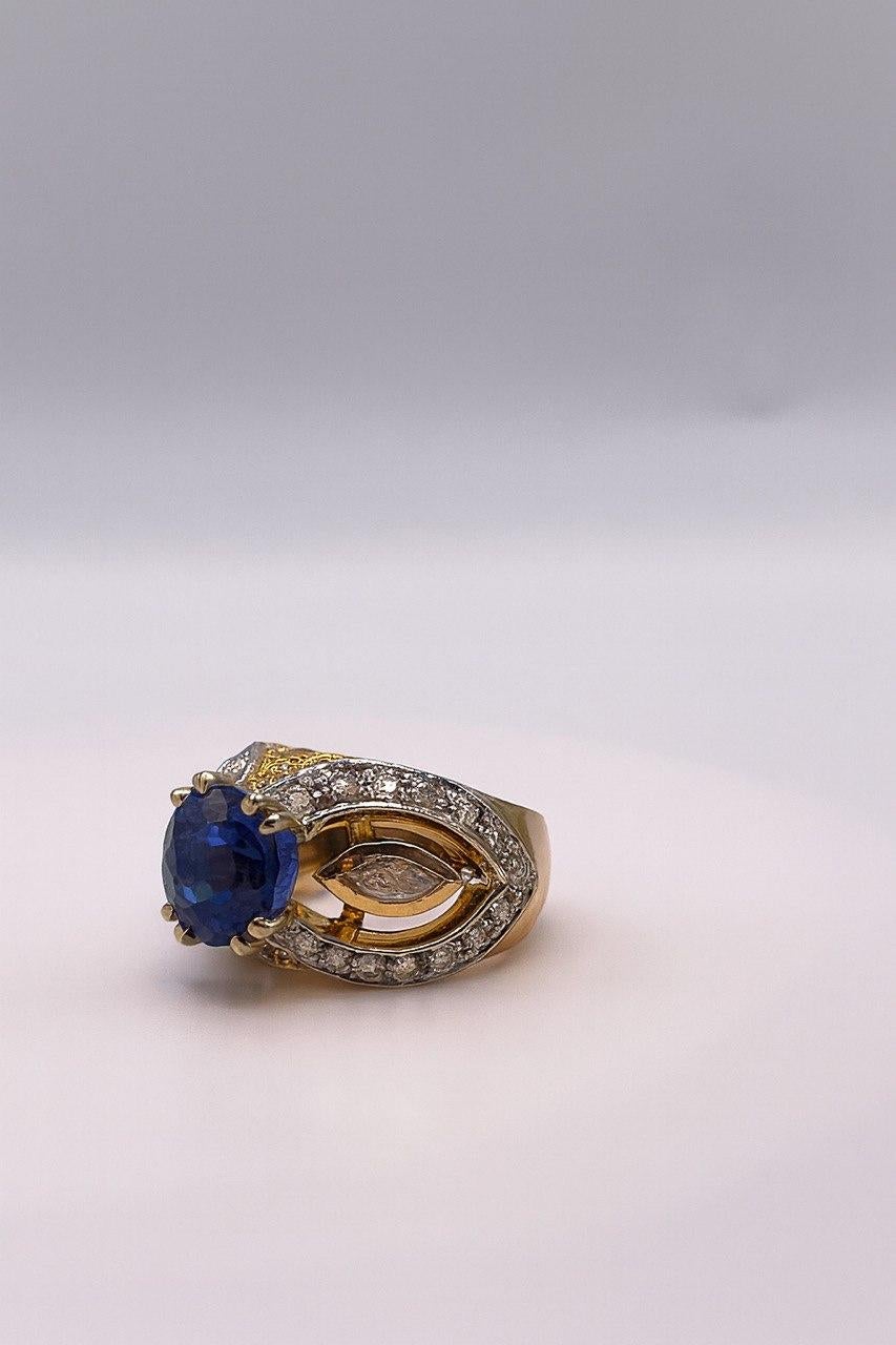 6.00c Natural unheard Sapphire Ring. in vendita 1