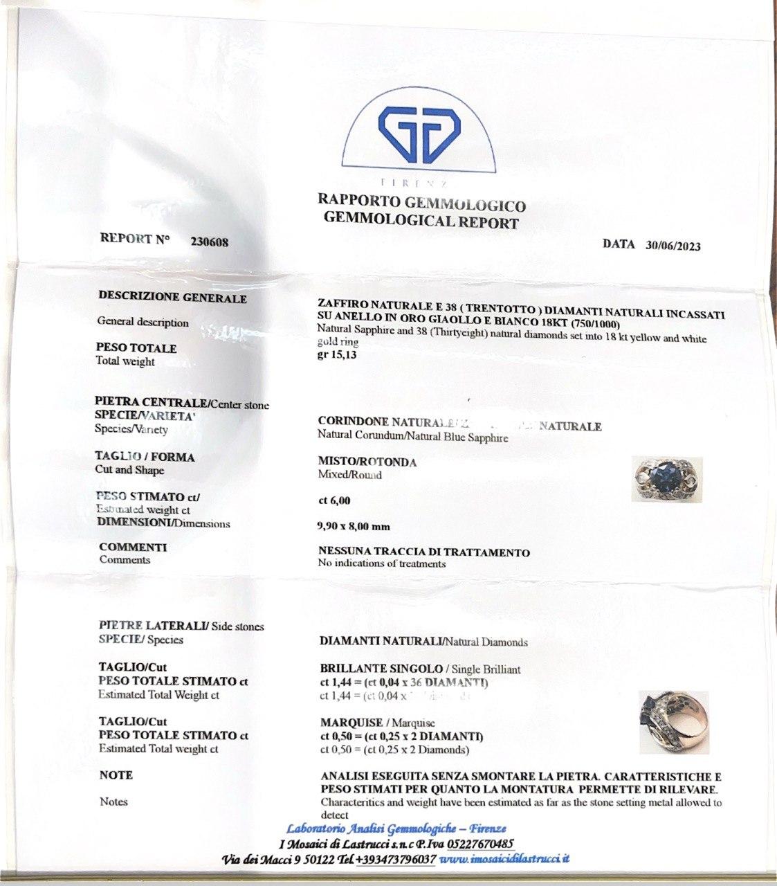 6.00c Natural unheard Sapphire Ring. in vendita 2