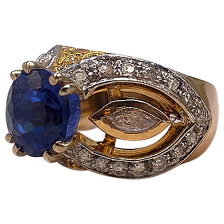6.00c Natural unheard Sapphire Ring. in vendita