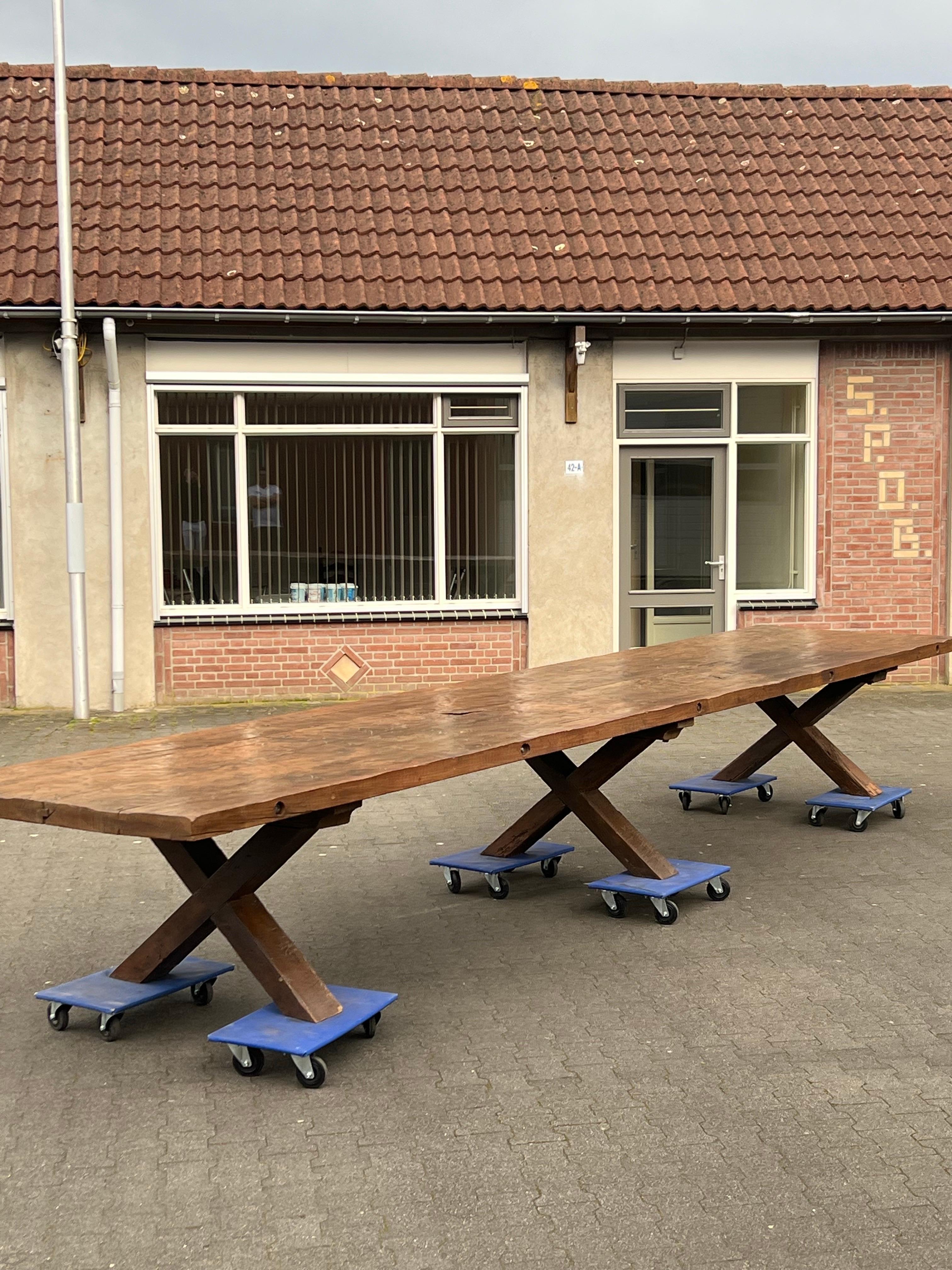 600CM Oak monastery table For Sale 7