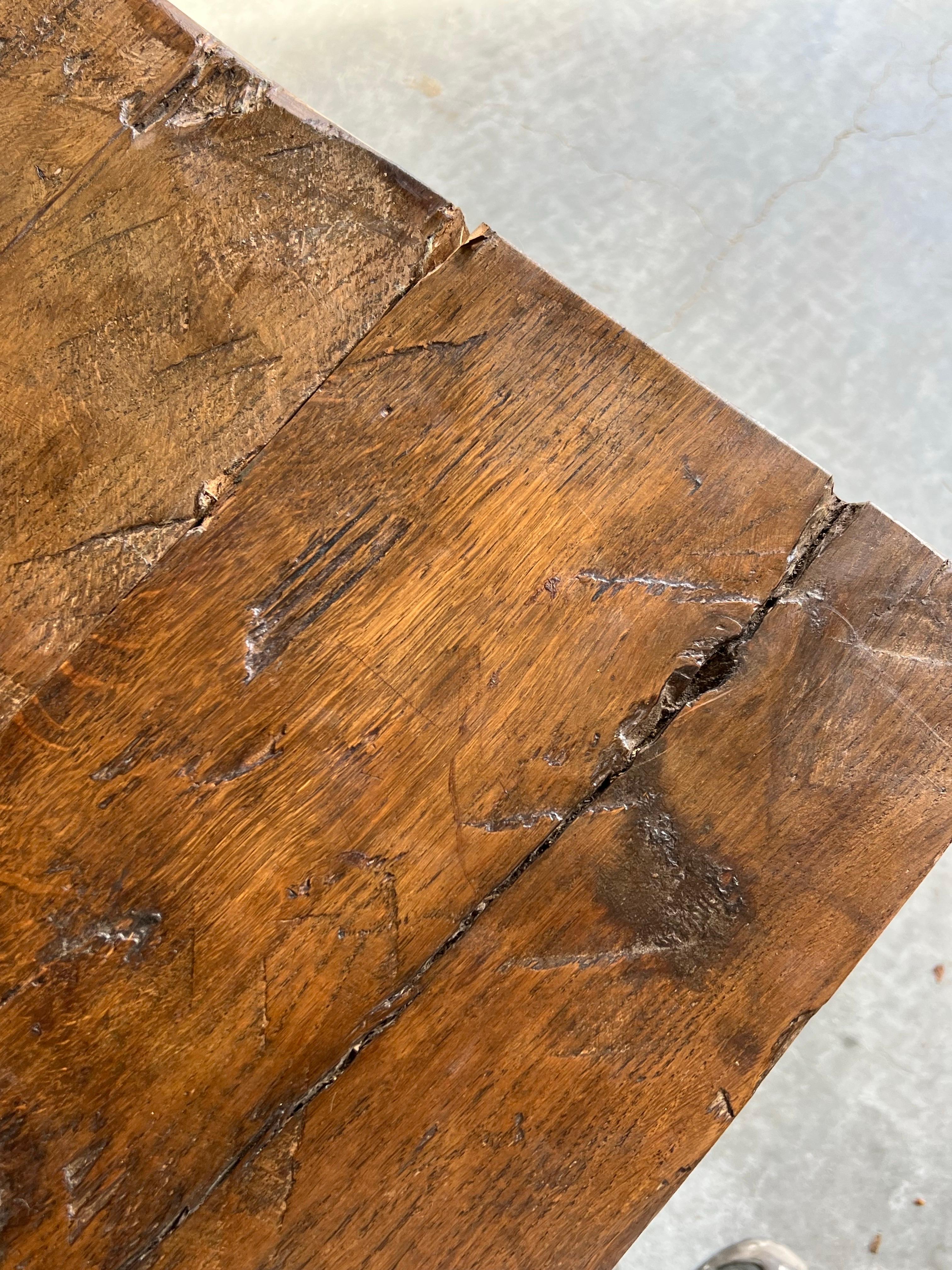 600CM Oak monastery table In Good Condition For Sale In MILL, NL