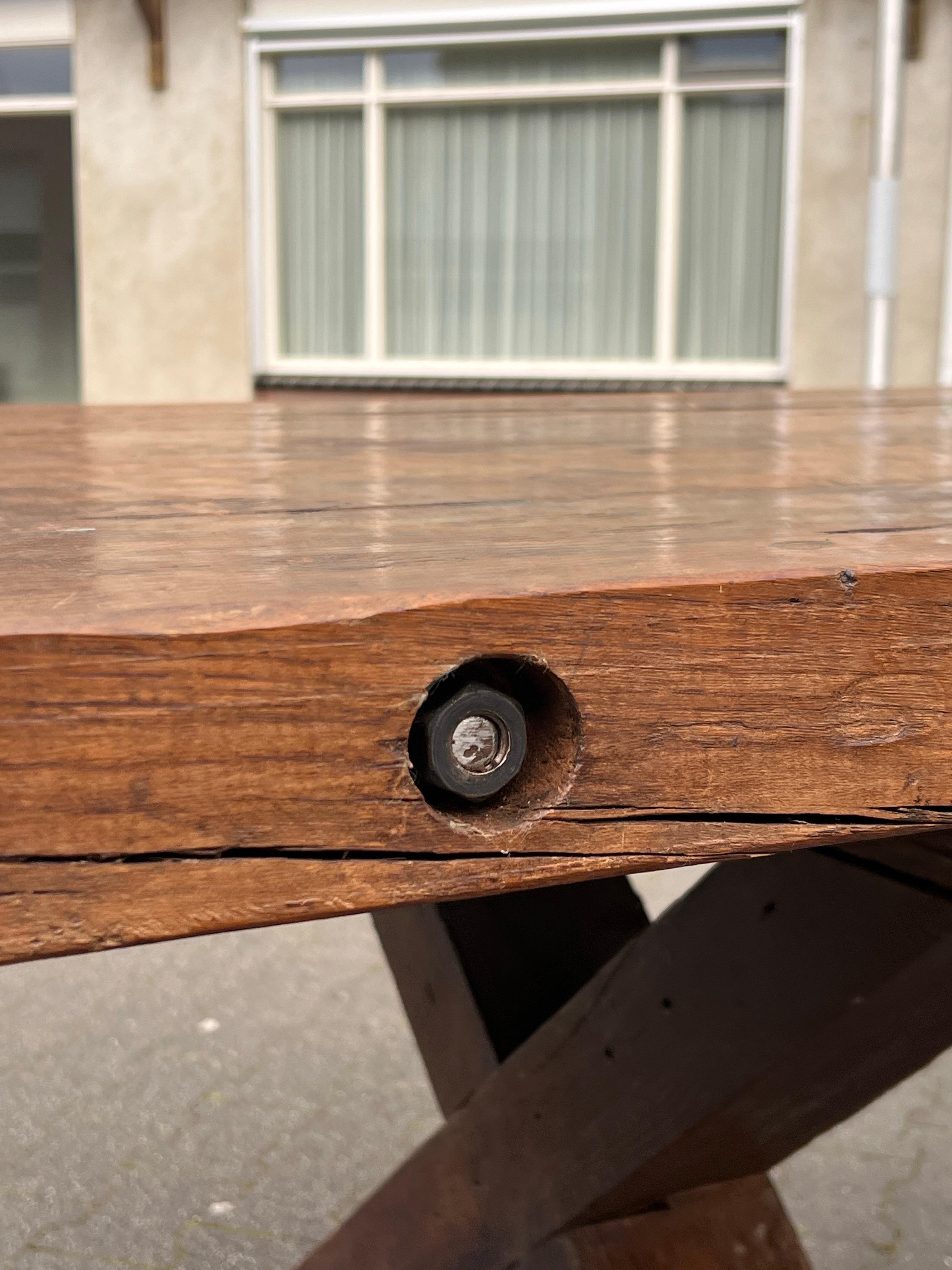600CM Oak monastery table For Sale 2