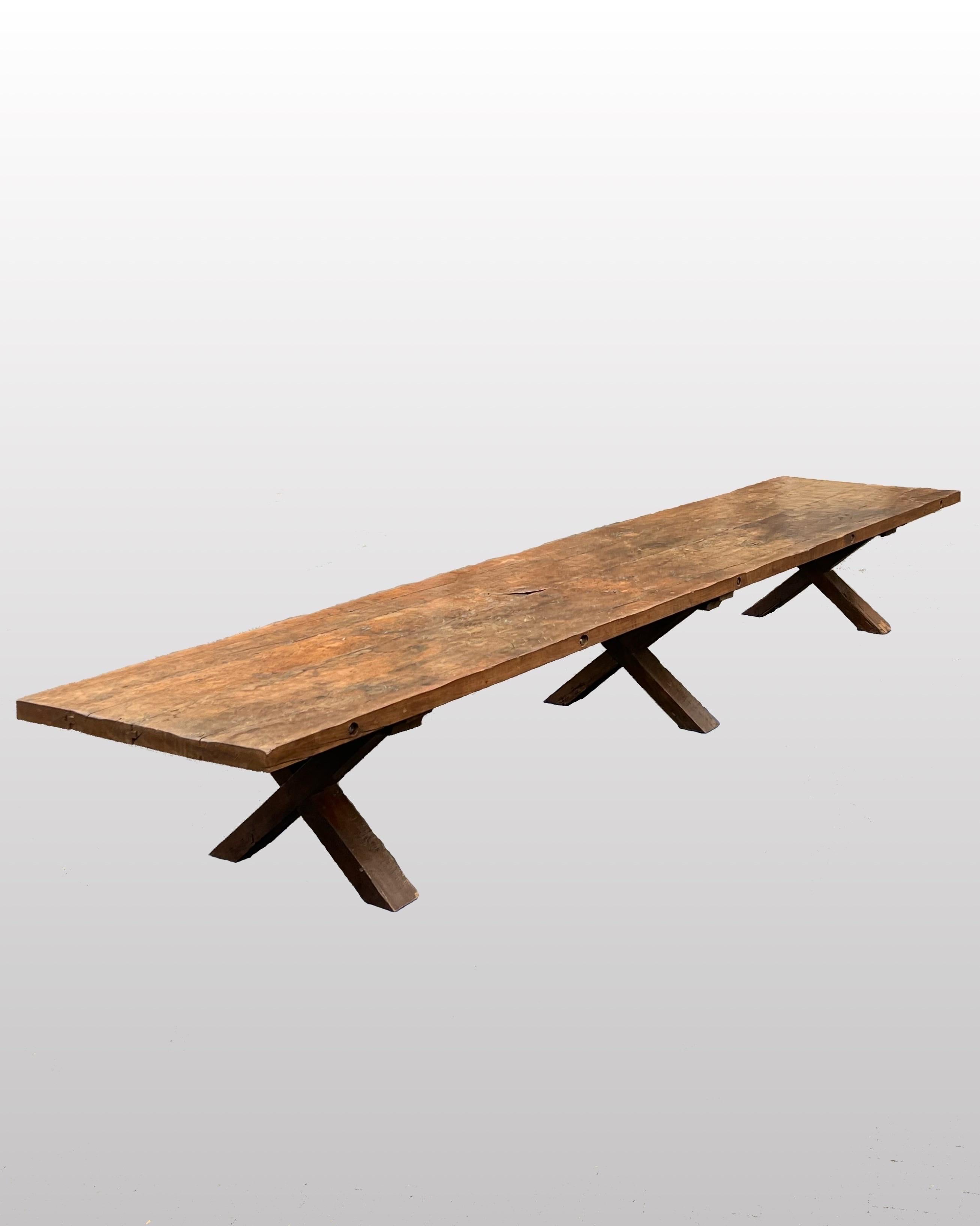 600CM Oak monastery table For Sale 3