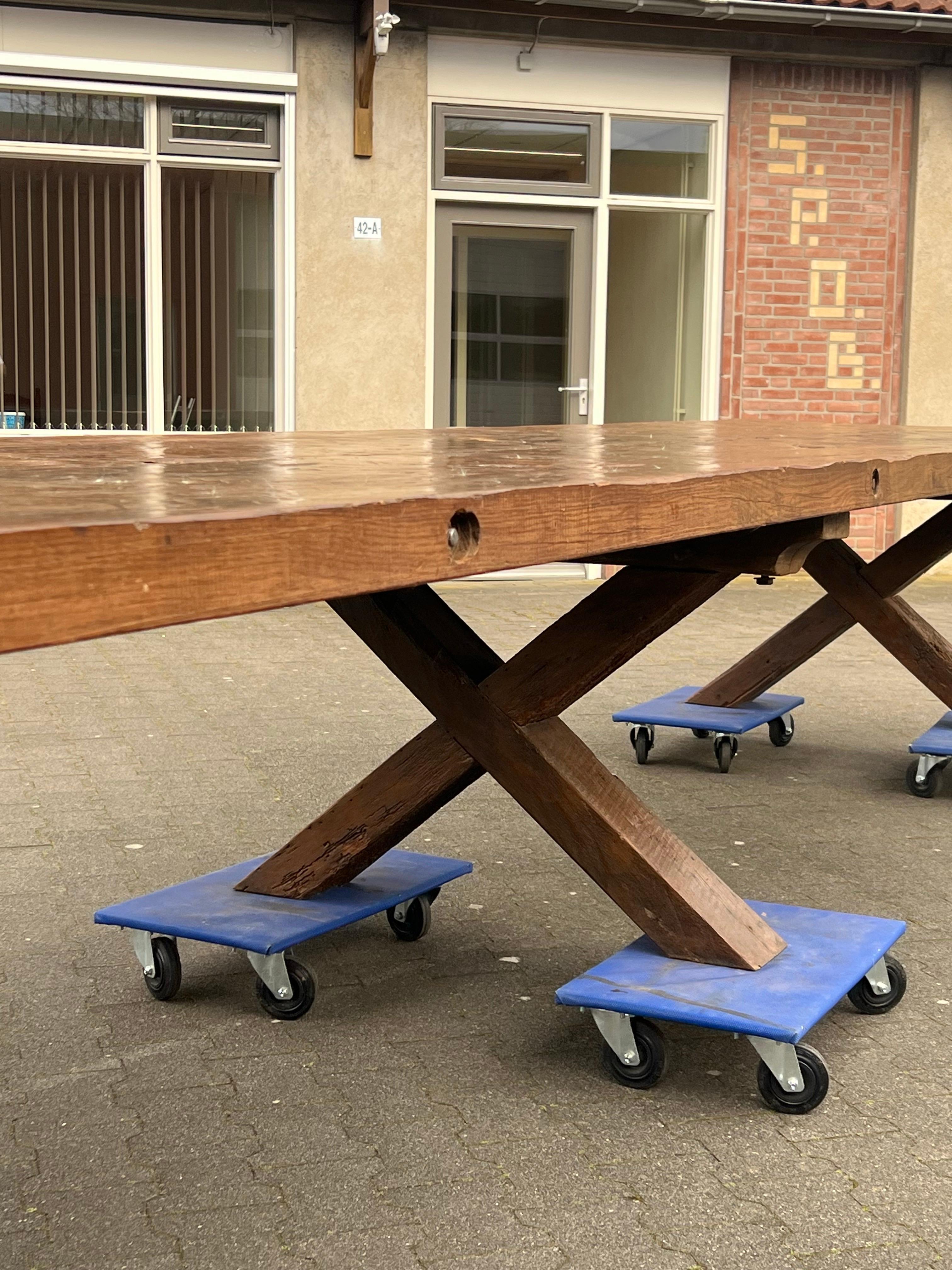 600CM Oak monastery table For Sale 4
