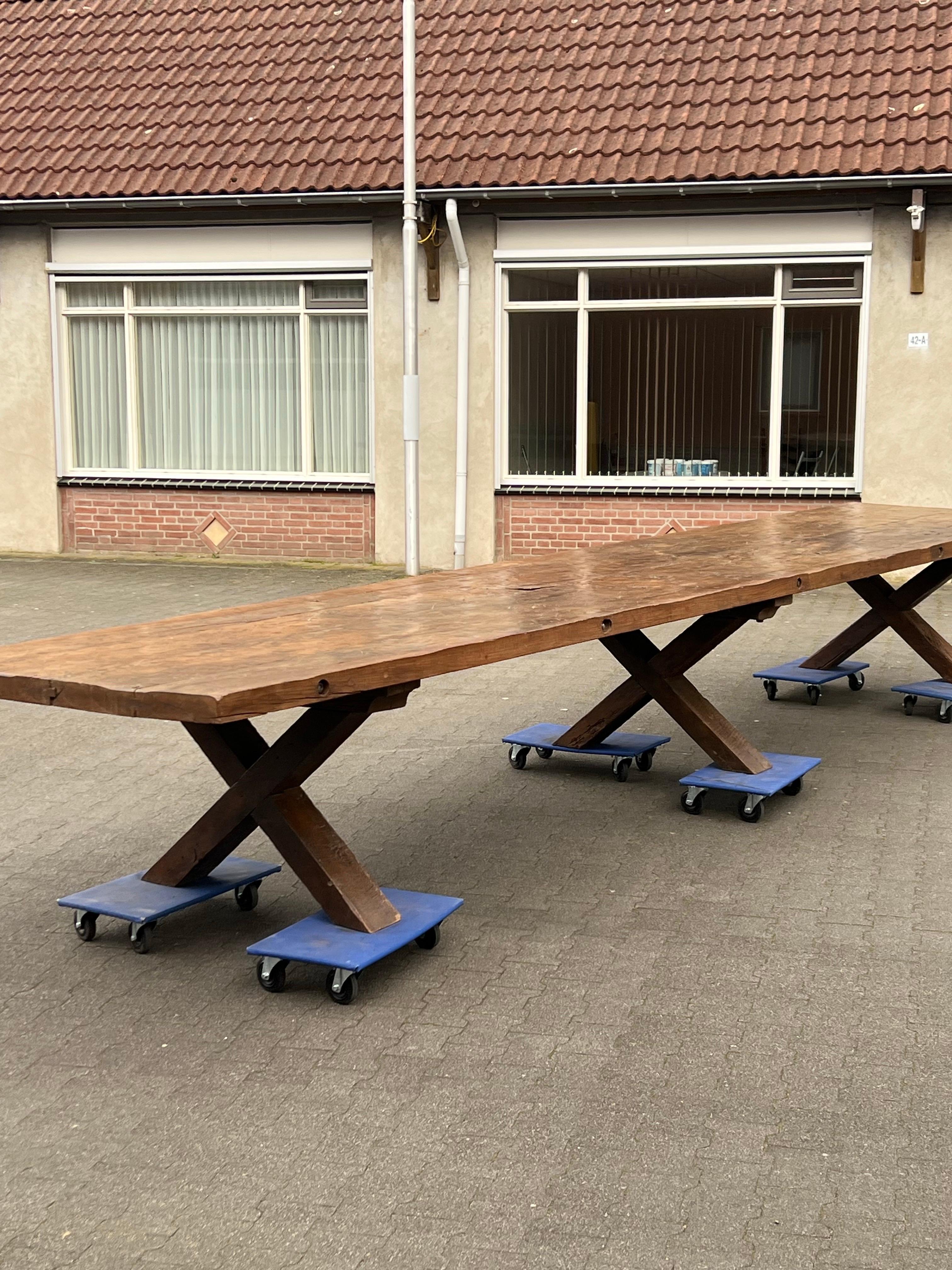 600CM Oak monastery table For Sale 5