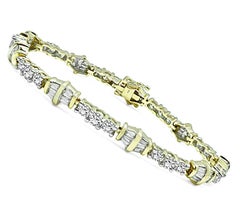 6.00ct Diamond 14k Yellow Gold Bracelet