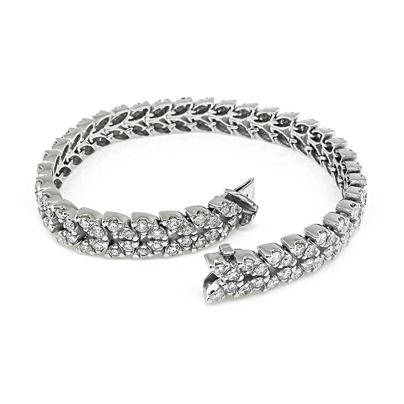 6.00ct Diamond Gold Bracelet In Good Condition For Sale In New York, NY