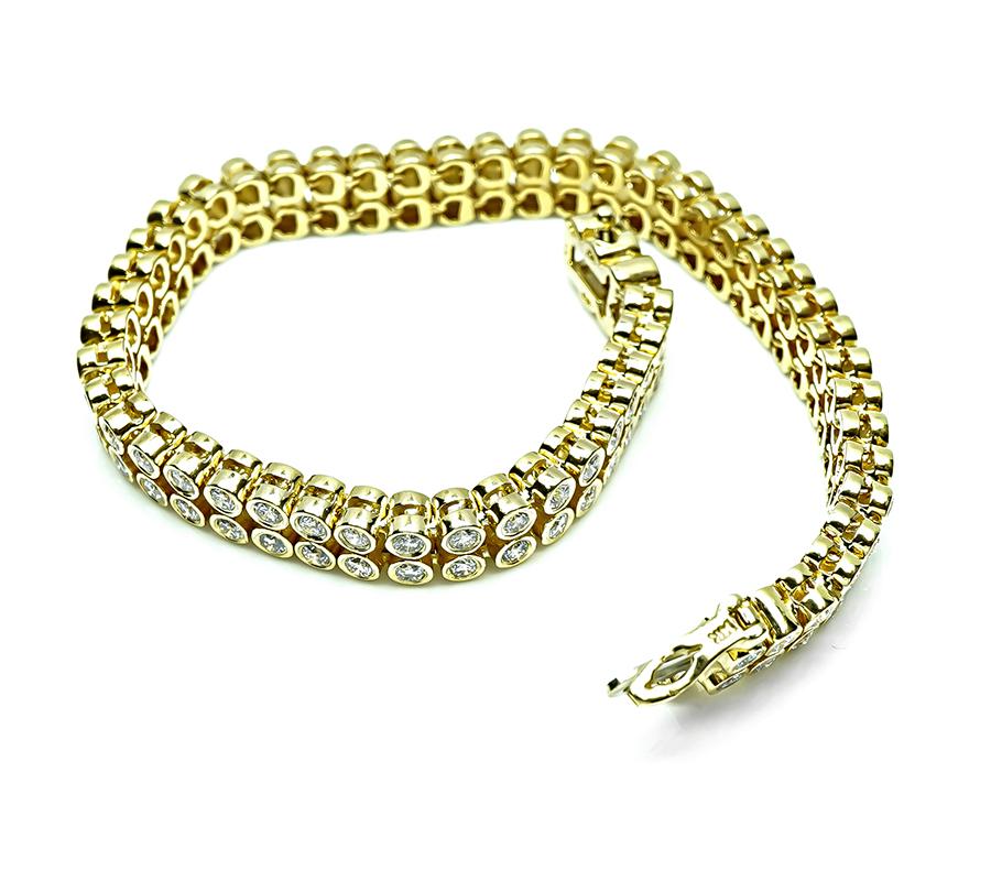 Bracelet en or avec 6.00ct de diamants Bon état - En vente à New York, NY