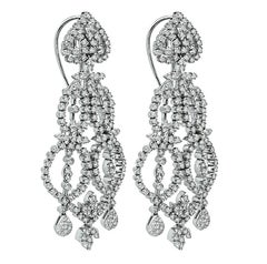 6.00ct Diamond Gold Chandelier Earrings