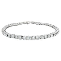 6.00ct Natural Diamond Tennis Bracelet in 14K White Gold, 7-Inch