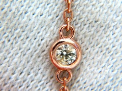 6.00 Carat Natural Briolette Diamonds Station Yard Necklace 14 Karat