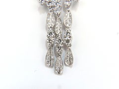 6.00ct natural diamonds modern dangle wishbone petal chandelier earrings 18kt**