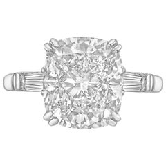 6.01 Carat Cushion-Cut Diamond Ring 'D/VS1'