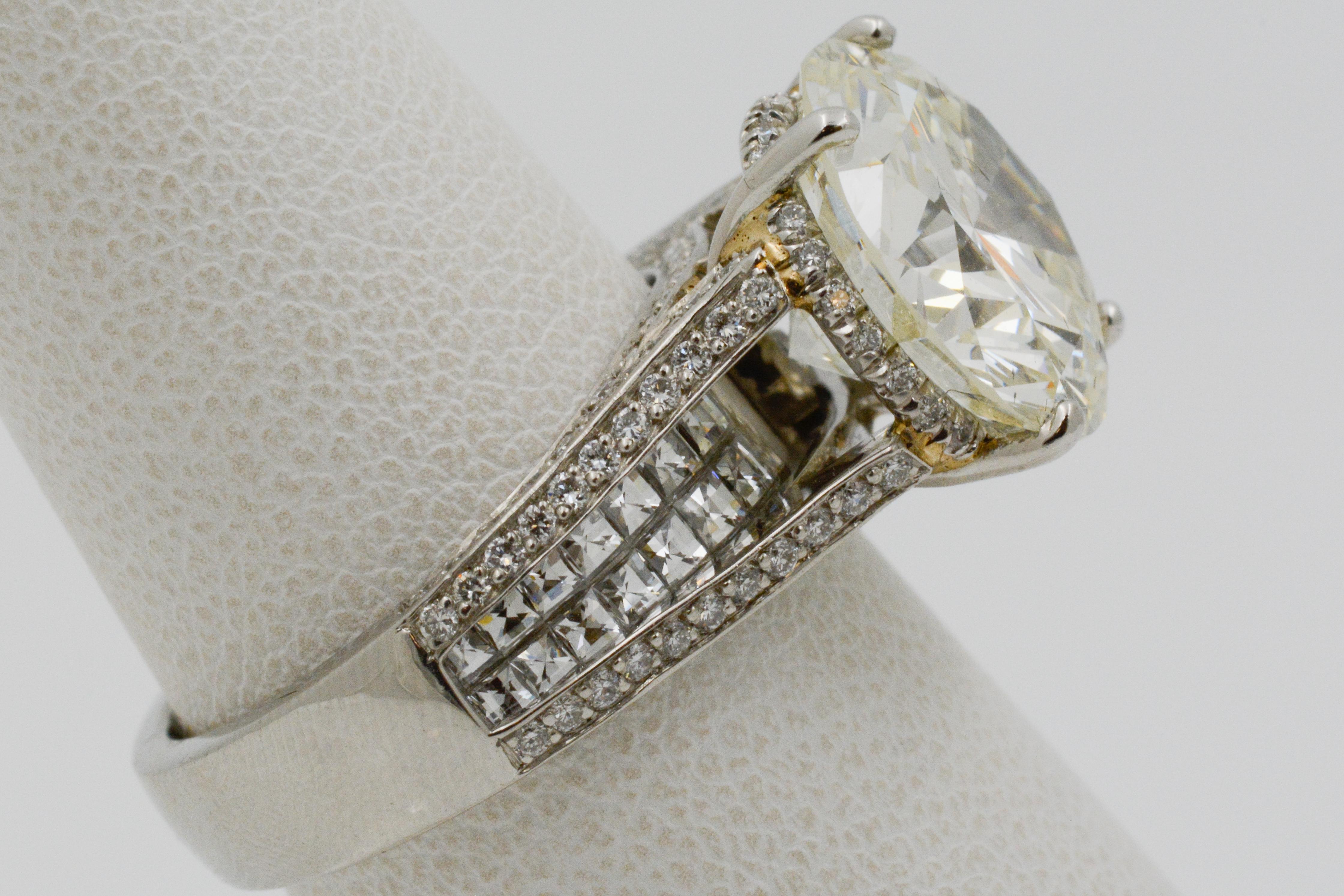 6.01 Carat Diamond Platinum Engagement Ring 6
