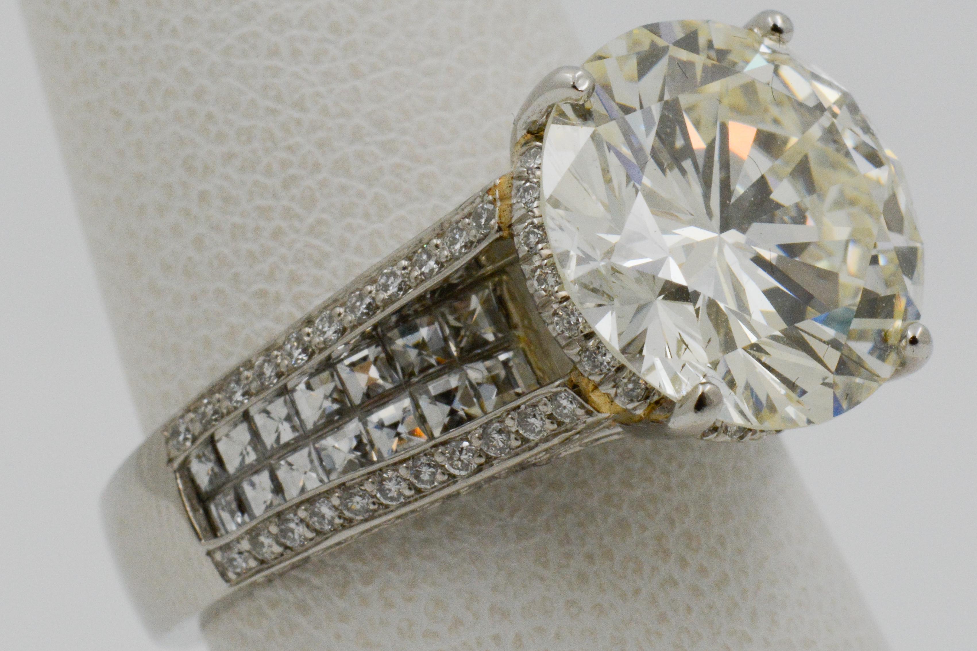 6.01 Carat Diamond Platinum Engagement Ring 7
