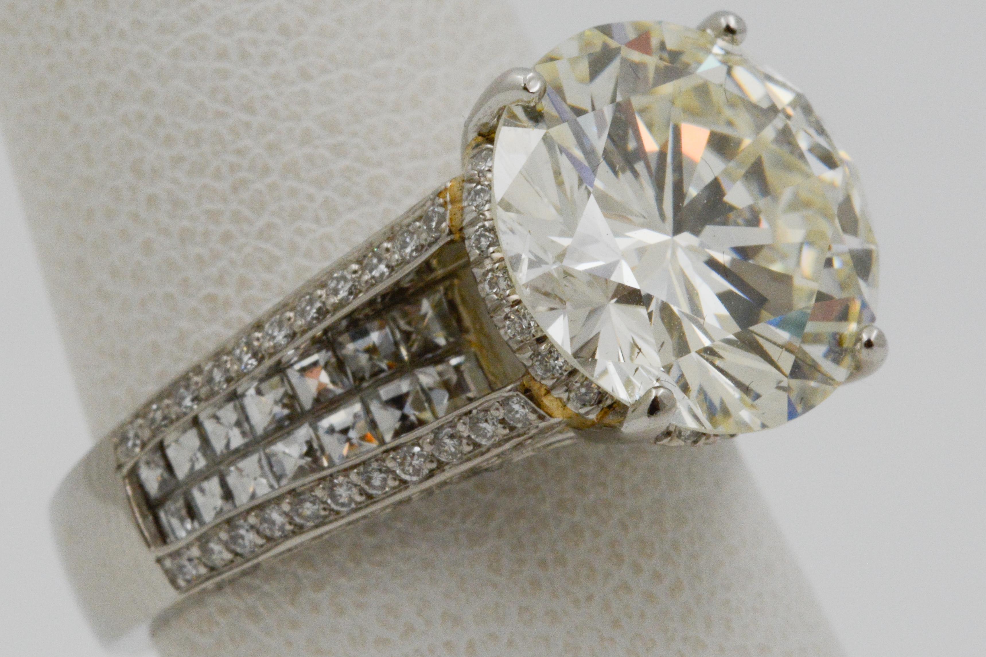 6.01 Carat Diamond Platinum Engagement Ring 8