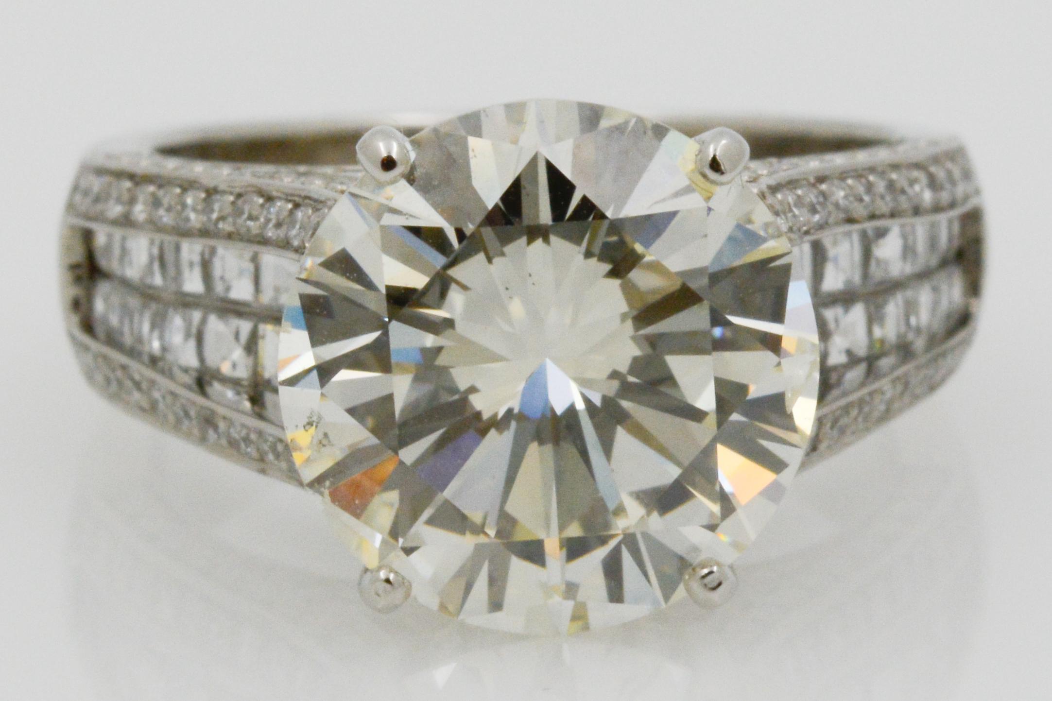 6.01 Carat Diamond Platinum Engagement Ring 2