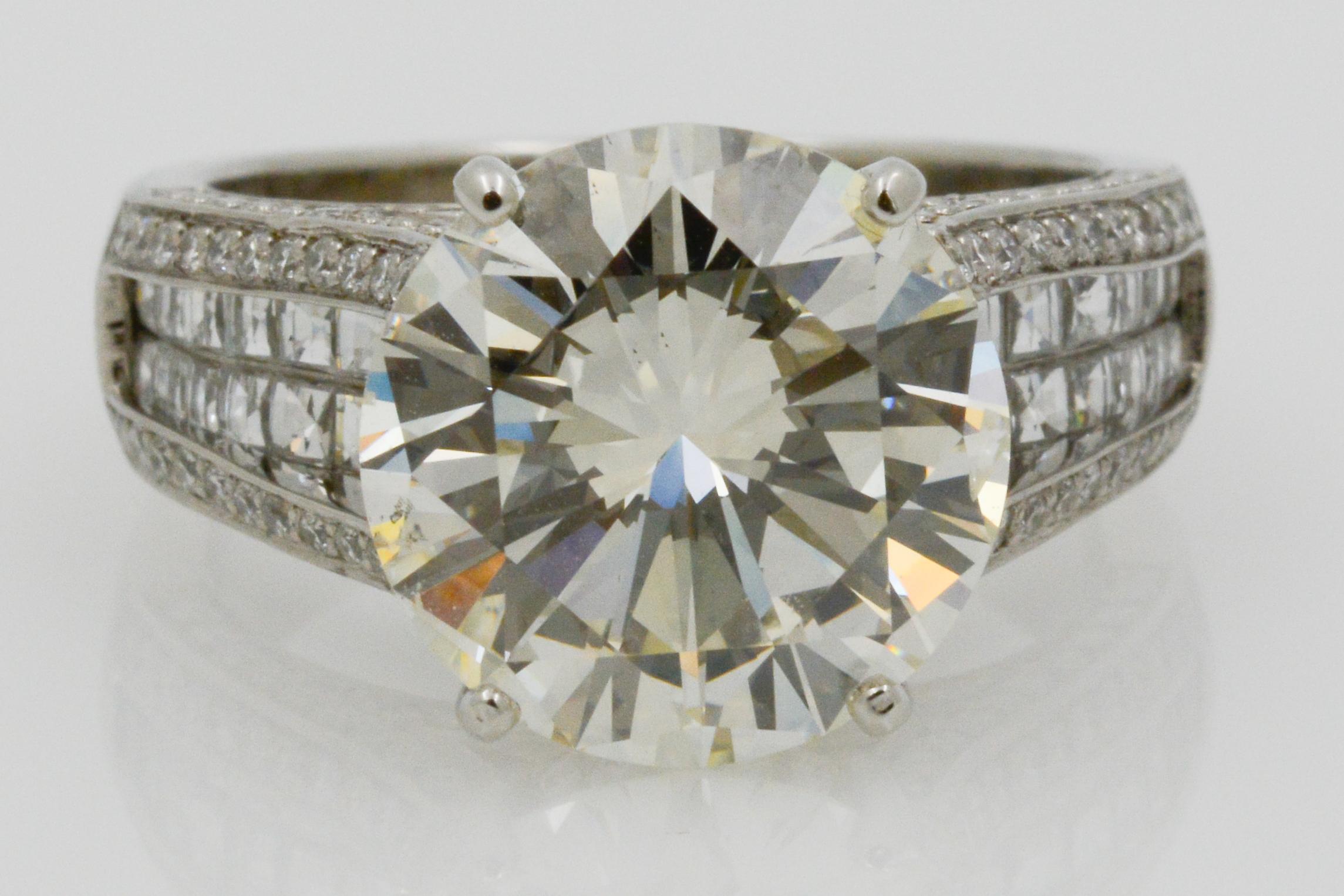 6.01 Carat Diamond Platinum Engagement Ring 3