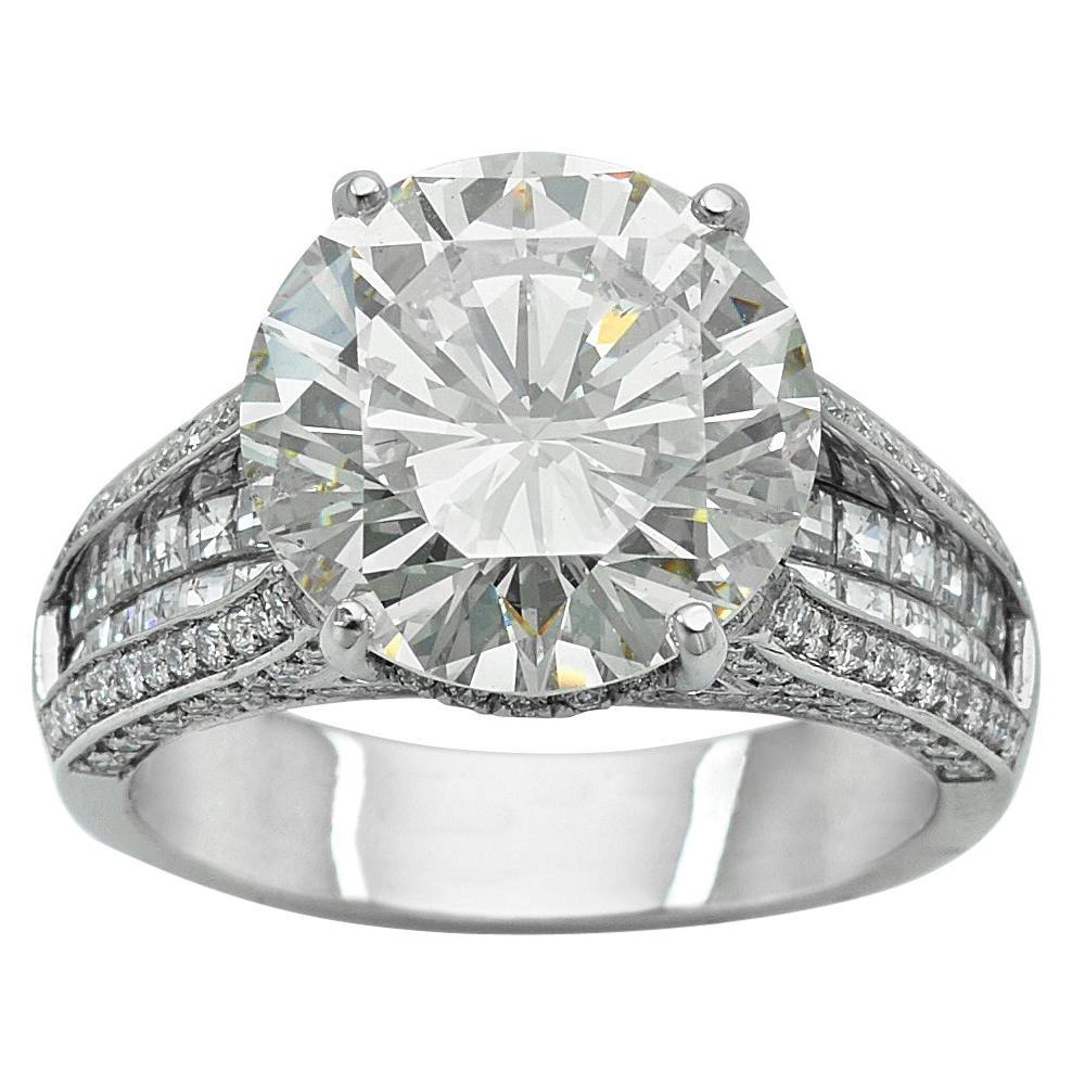 6.01 Carat Diamond Platinum Engagement Ring