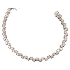 6,01 Karat Diamant Zickzack-Armband aus 14K Weißgold