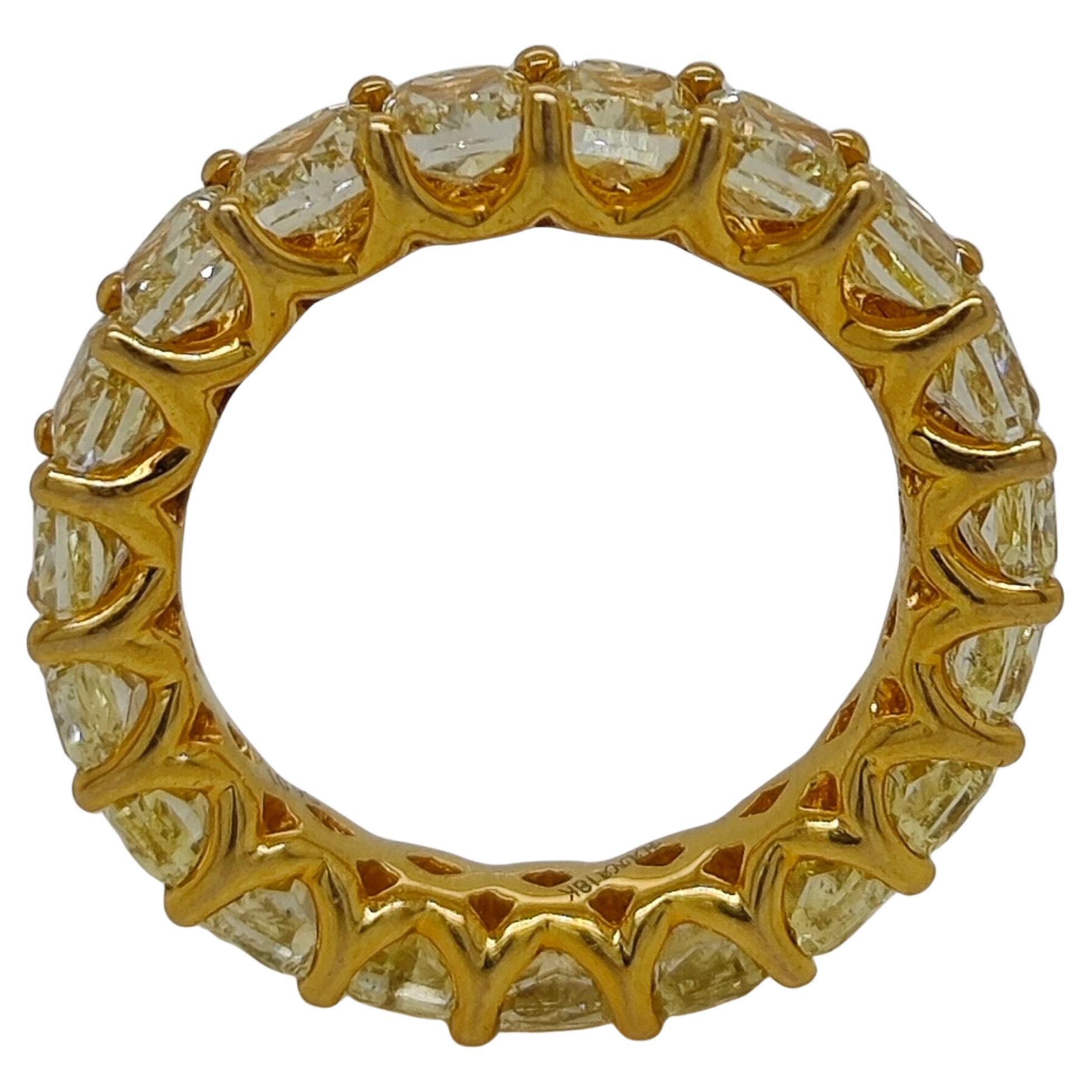 6.01 Carat Fancy Diamond Yellow Gold Ring