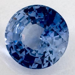 6.01 Ct Blue Sapphire Round Loose Gemstone (pierre précieuse en vrac)