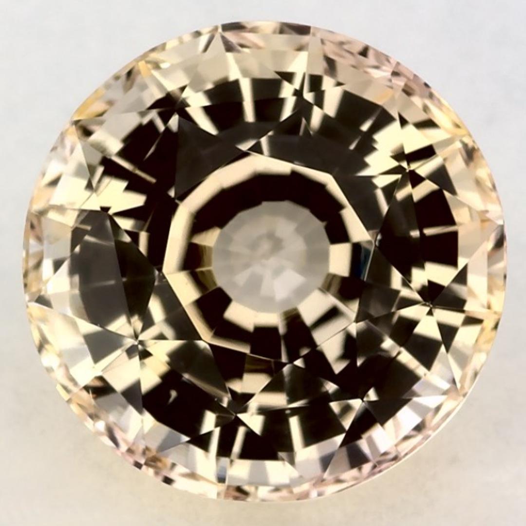 Pierre précieuse ronde saphir rose 6.01 carats
