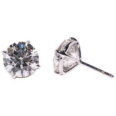 6.01 Total Weight GIA Certified JSI2 Handmade Studs 6.01 Total Weight GIA Certified JSI2 Handmade Studs