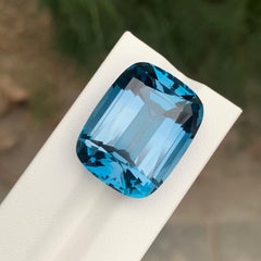 60.10 Carat Pretty Loose London Blue Topaz Cushion Shape Gemstone