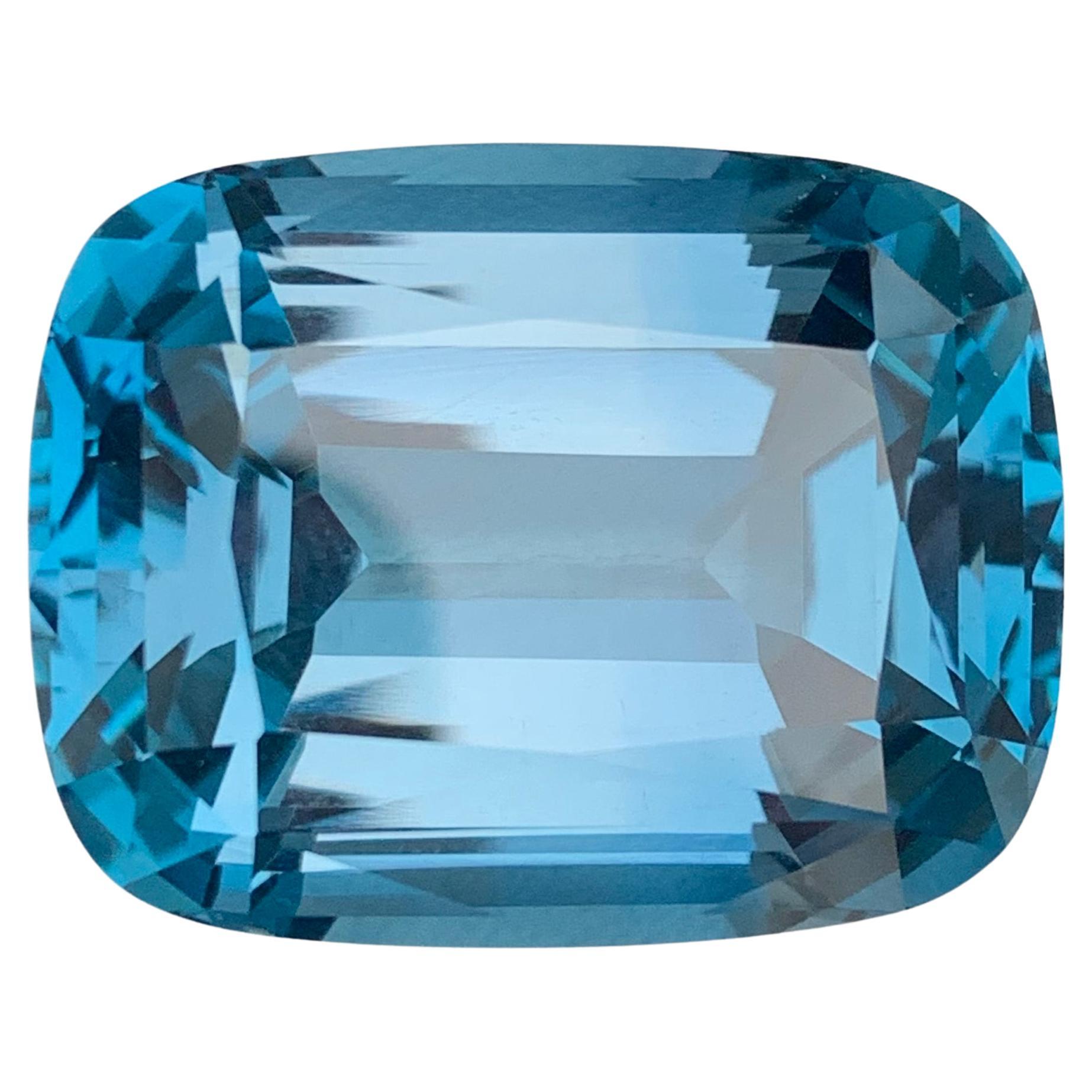 60.10 Carat Pretty Loose London Blue Topaz Cushion Shape Gemstone