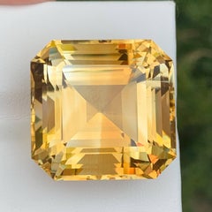 60.15 Carat Natural Loose Golden Color Citrine Asscher Cut Bazillion Gemstone
