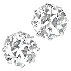 6,01 Karat Diamant-Ohrringe mit alteuropäischem Schliff, Platin