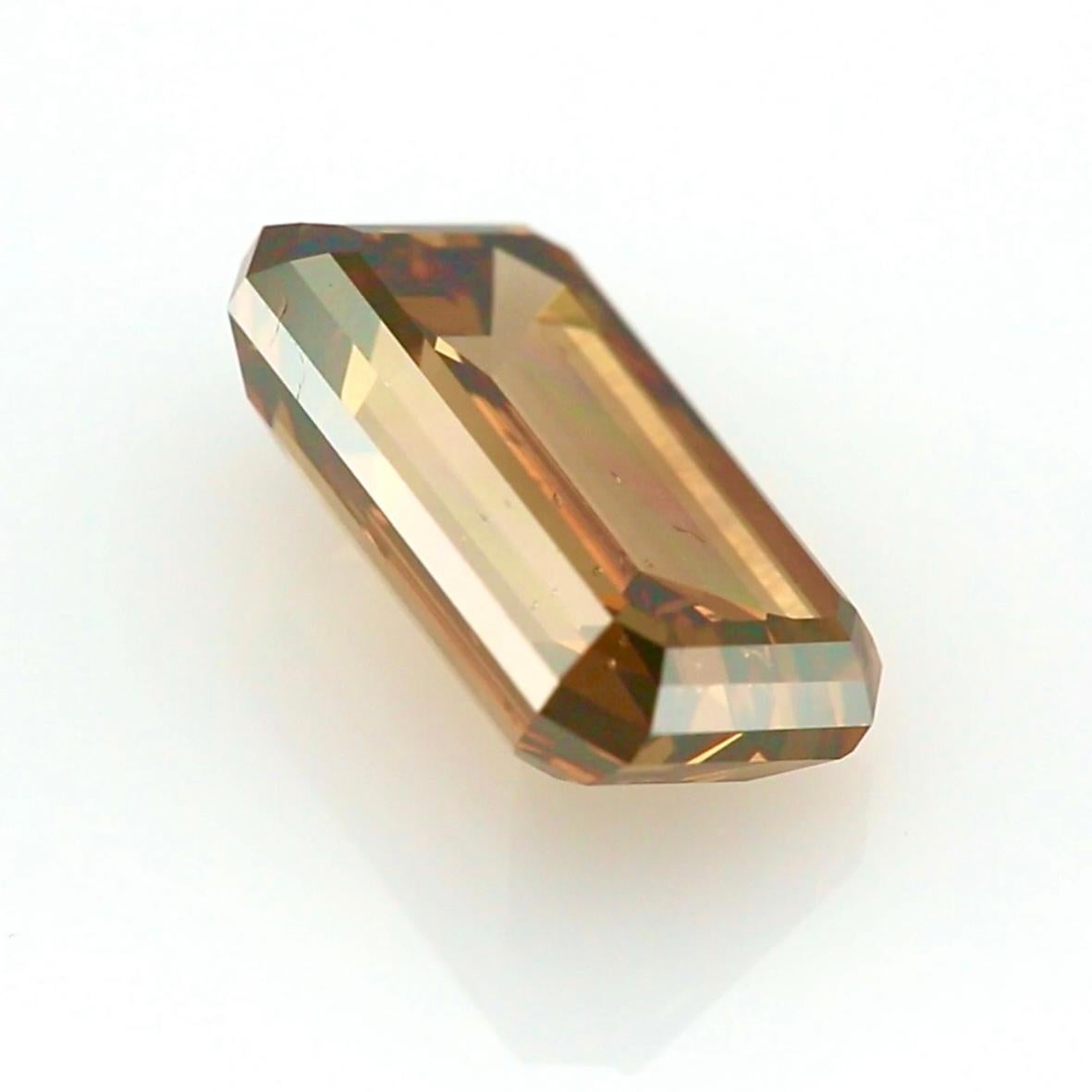 6.01cts Emerald Cut Fancy Dark Orange-Brown Diamond - GIA Certified For Sale 6