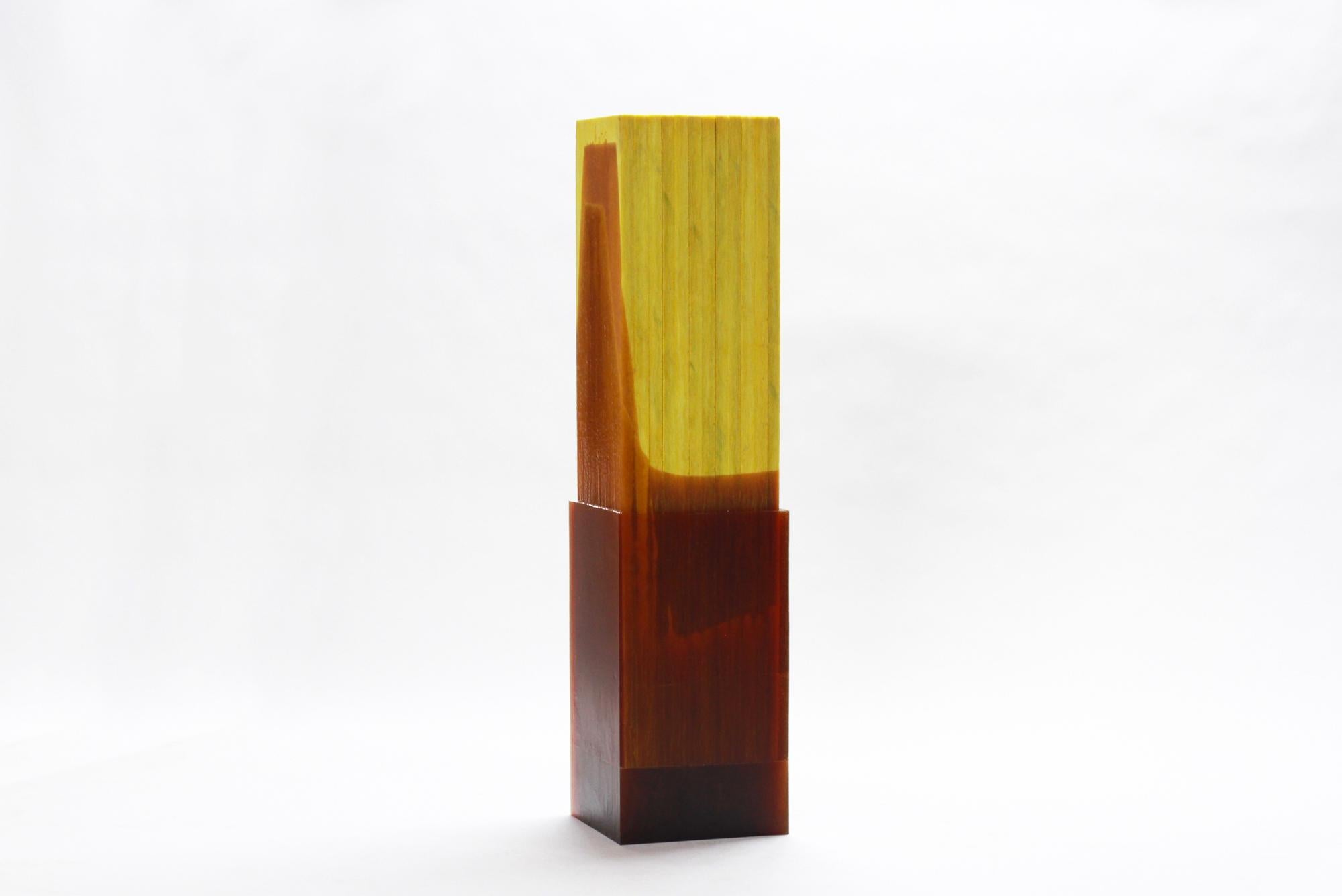 American 602 Block Sculpture in Fiberglass Insulation Paneling and Cast Industrial Rubber