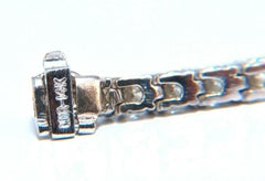 6.02 carat natural round diamonds link tennis bracelet 14kt*