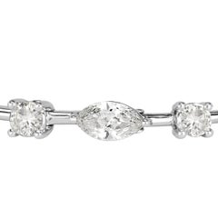 Diamantarmband aus 18 Karat Gold mit 6,02 Karat Ovalschliff, Marquise-Schliff und rundem Brillantschliff