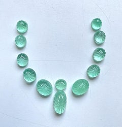 60,23 Karat Top kolumbianischen Smaragd geschnitzt Cabochon für Schmuck natürlichen Edelsteinen