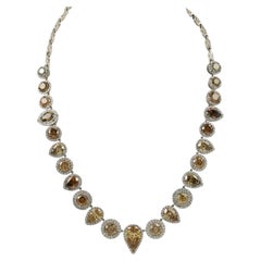60.27 Carat Brown Yellow Diamond Necklace