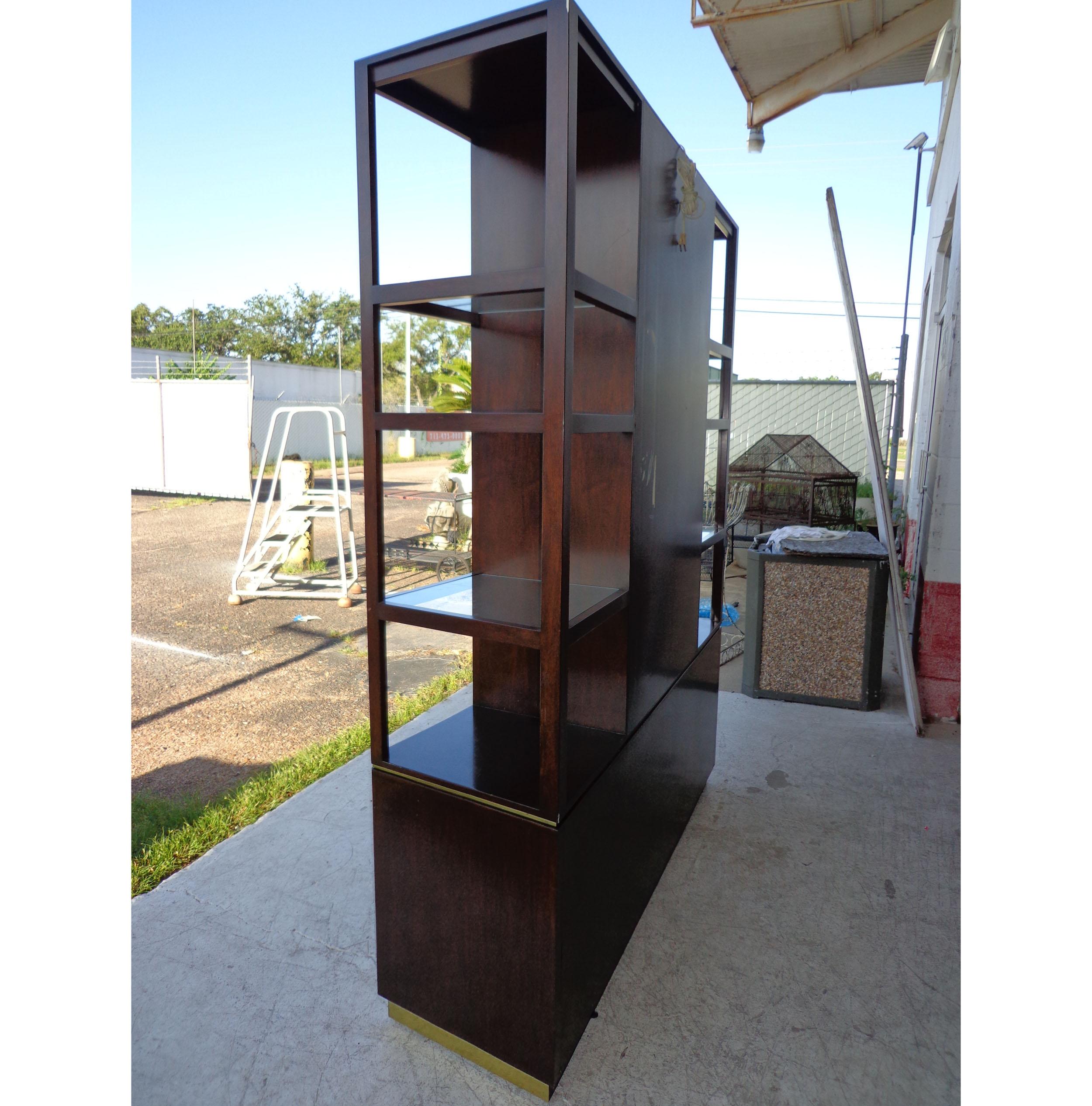 Walnut #6027 Edward Wormley for Dunbar Super Structure Display Cabinet For Sale