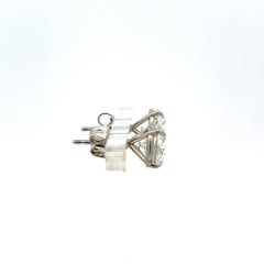 6.02ct D SI1 Round Brilliant Diamond Stud Earrings in 18K White Gold (GIA)