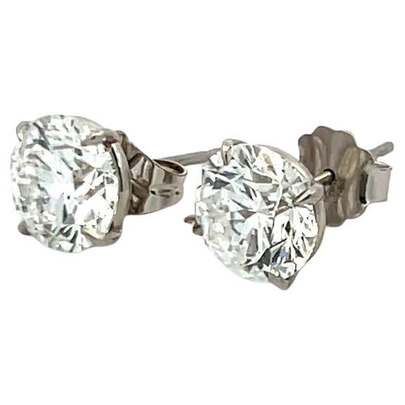 Orecchini con diamante brillante rotondo 6,02ct D SI1 in oro bianco 18 carati (GIA)