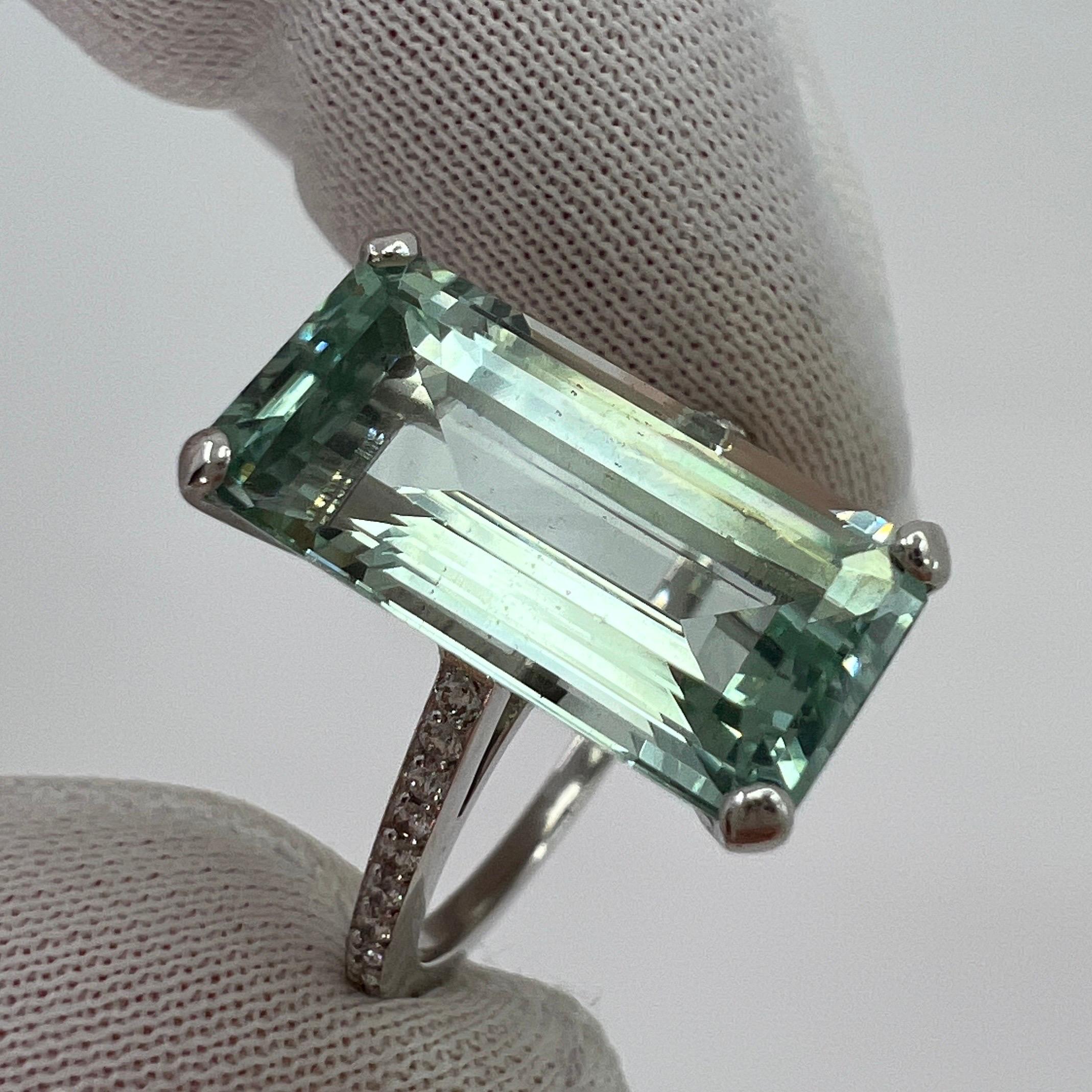6.02ct Fine Boodles Green Blue Emerald Aquamarine & Diamond 18k White Gold Ring 3