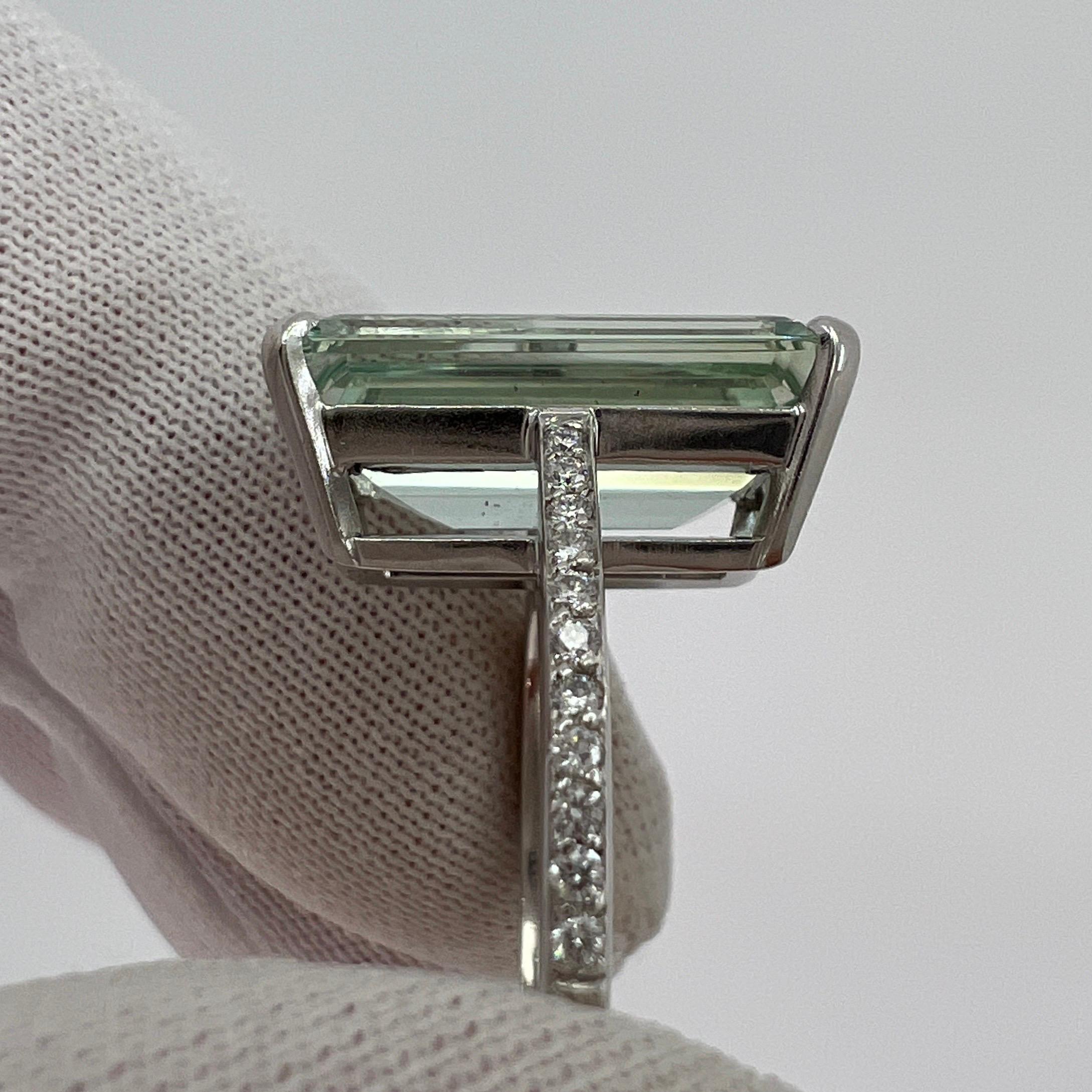 6.02ct Fine Boodles Green Blue Emerald Aquamarine & Diamond 18k White Gold Ring 5
