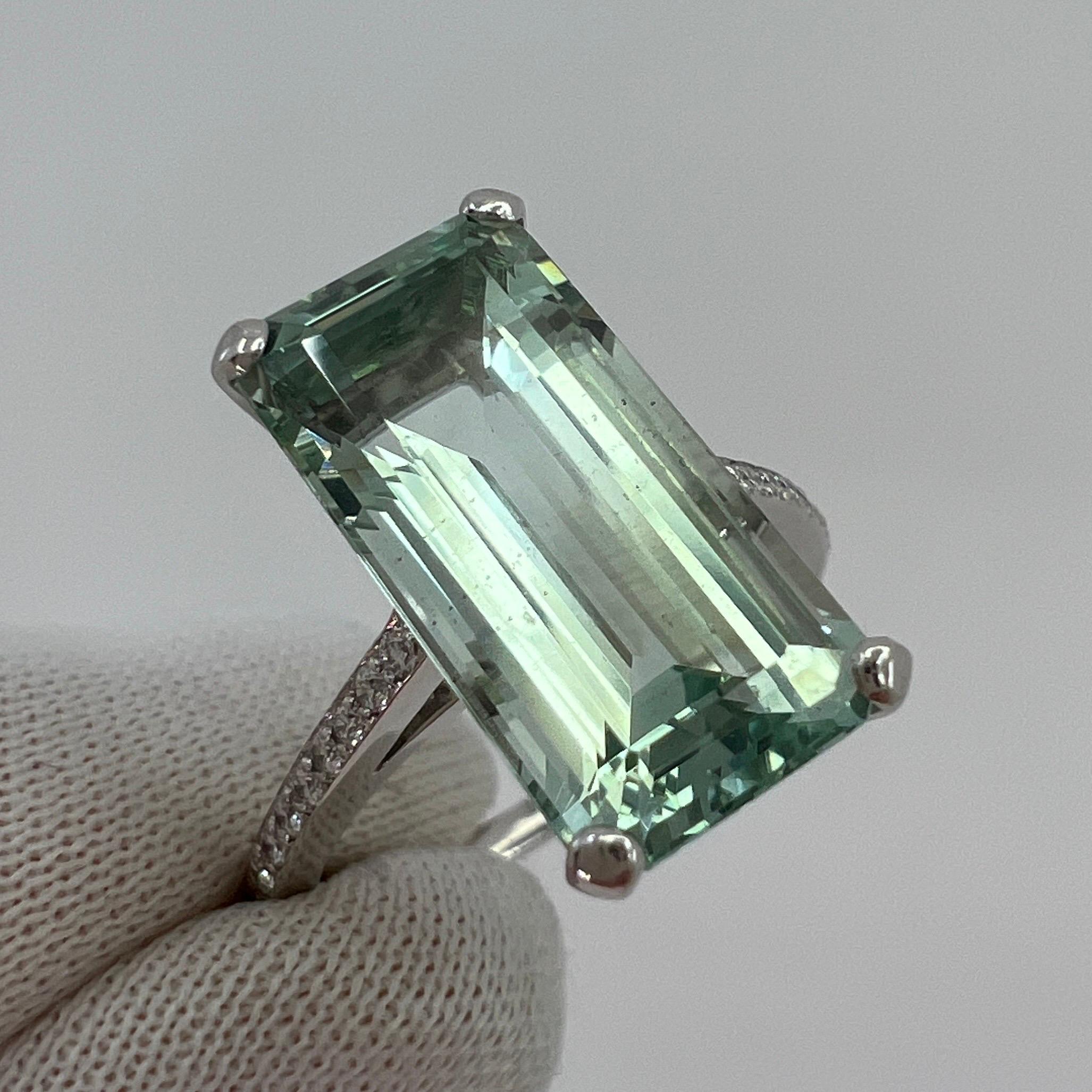 6.02ct Fine Boodles Green Blue Emerald Aquamarine & Diamond 18k White Gold Ring 6