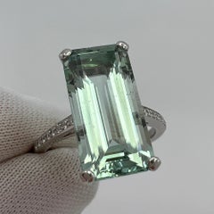 6,02 Karat feiner Ring aus 18 Karat Weißgold mit grünem, blauem Smaragd, Aquamarin und Diamant
